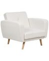 Fabric Armchair White Boucle FLORLI_906067