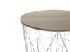 Tavolino legno chiaro e bianco ⌀ 40 cm LANARK_721390
