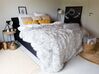Łóżko kontynentalne tapicerowane 160 x 200 cm czarne PRESIDENT_848512