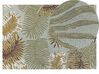 Tapete de lã com padrão de folhas multicolor 140 x 200 cm VIZE_830671