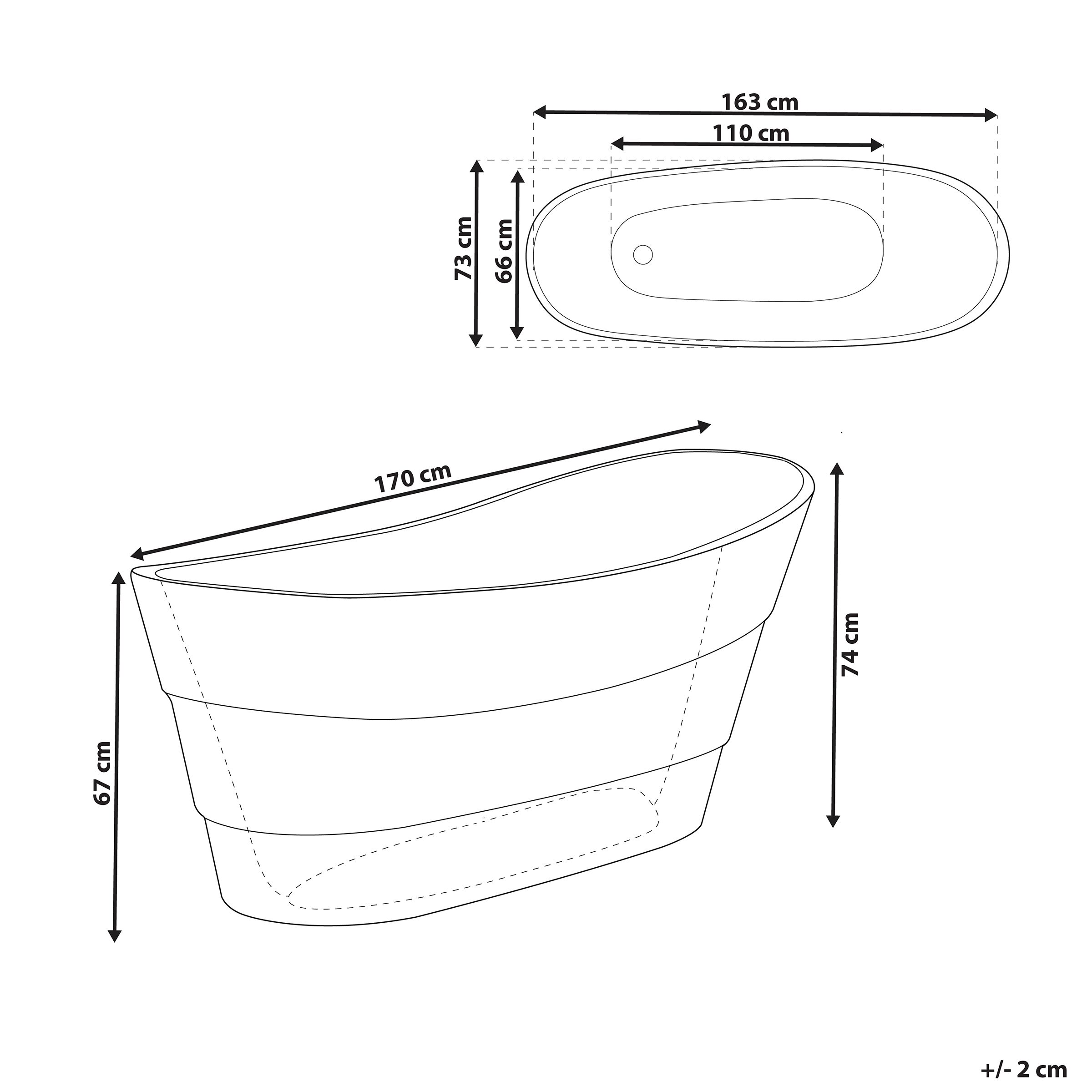 Wanna wolnostojąca biała BUENAVISTA