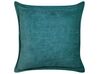 Set of 2 Corduroy Cushions 43 x 43 cm Teal ZINNIA_855270