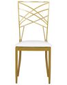 Conjunto de 2 cadeiras de jantar em metal dourado GIRARD_913459
