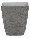 Conjunto de 2 vasos para plantas em pedra cinzenta 49 x 49 x 53 cm DELOS_841684