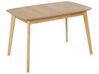 Spisebord med udtræk 120/150 x 75 cm Lyst træ MADOX_879075