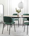 Set of 2 Fabric Dining Chairs Green KENAI_874472