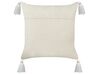  2 bawełniane poduszki dekoracyjne 45 x 45 cm białe AZALIA_913189