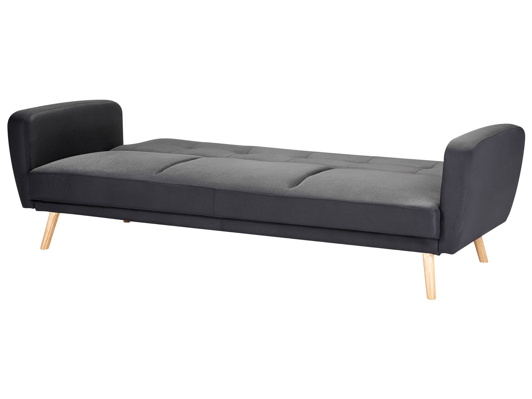 3 Seater Fabric Sofa Bed Black FLORLI Beliani.co.uk