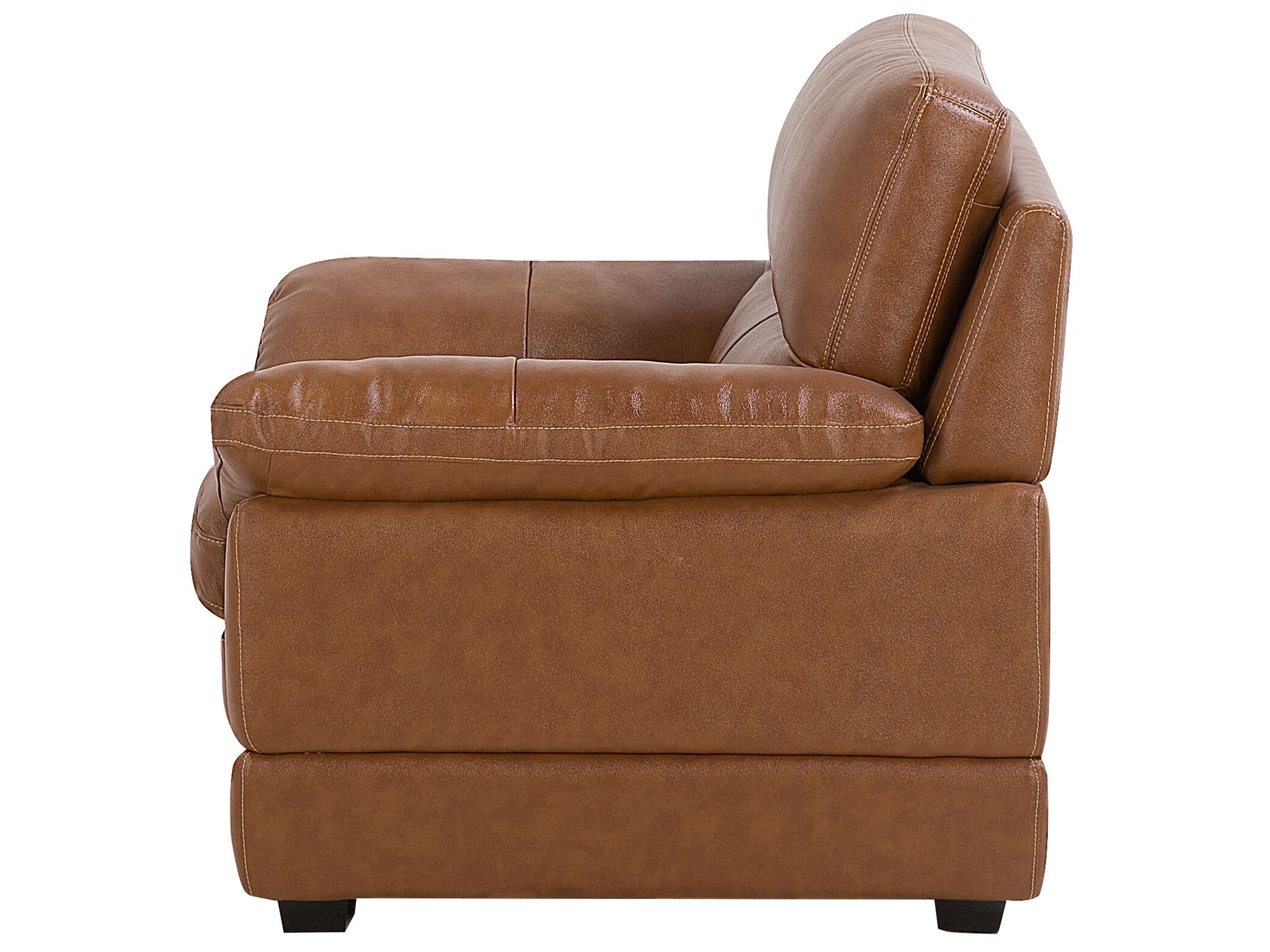 Sofa Set Leder Goldbraun 4-Sitzer HORTEN | Beliani.at