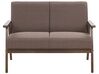 2 Seater Fabric Sofa Brown ASNES_786887