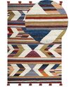 Wool Kilim Area Rug 140 x 200 cm Multicolour MRGASHAT_858289