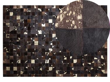 Kožený koberec 140 x 200 cm hnedý BANDIRMA