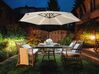 Konzolový záhradný slnečník s LED svetlami ⌀ 285 cm béžový CORVAL_778566