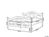 Metal EU King Size Bed White LYRA_676950
