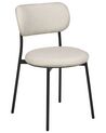 Sada 2 čalouněných jídelních židlí béžové CASEY_884549