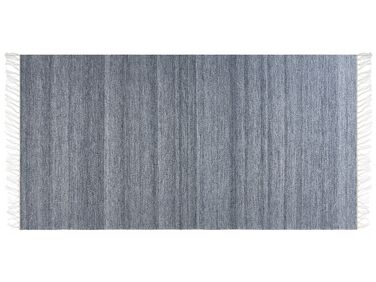 Teppich grau 80 x 150 cm Kurzflor MALHIA