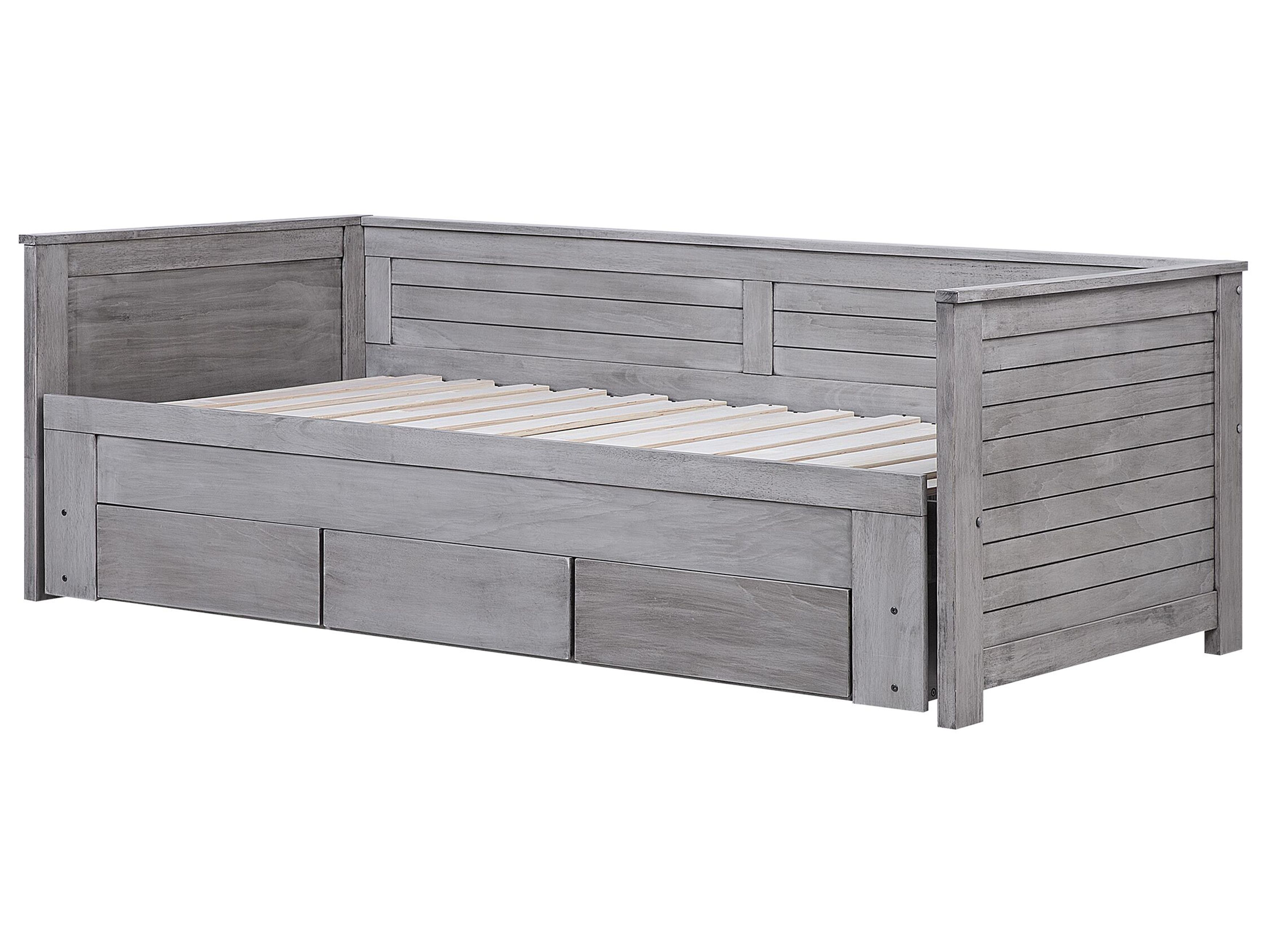Wooden EU Single to Super King Size Daybed with Storage Grey CAHORS ...