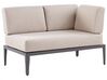Lounge Set Aluminium grau 6-Sitzer linksseitig modular Auflagen beige RIMA III_828892