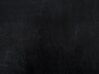 Pohodlná kožená lenoška Chesterfield z lesklé černé ekokůže pravá NIMES_697434