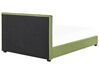 Fabric EU Super King Size Bed with Storage Green LA ROCHELLE_832986