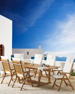 Puutarhatuolit 6kpl luonnonvalkoisilla tyynyillä JAVA Puutarhatuolit 6kpl luonnonvalkoisilla tyynyillä JAVA