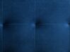 Modulárna zamatová pohovka ľavostranná s taburetom modrá ABERDEEN_752384