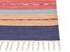 Kelim Teppich Baumwolle mehrfarbig 80 x 300 cm geometrisches Muster Kurzflor GANDZAK_869385