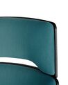Silla de oficina reclinable de poliéster verde azulado/negro GRANDIOSE_834298