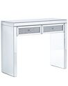 2 Drawer Mirrored Console Table Silver TILLY_809796