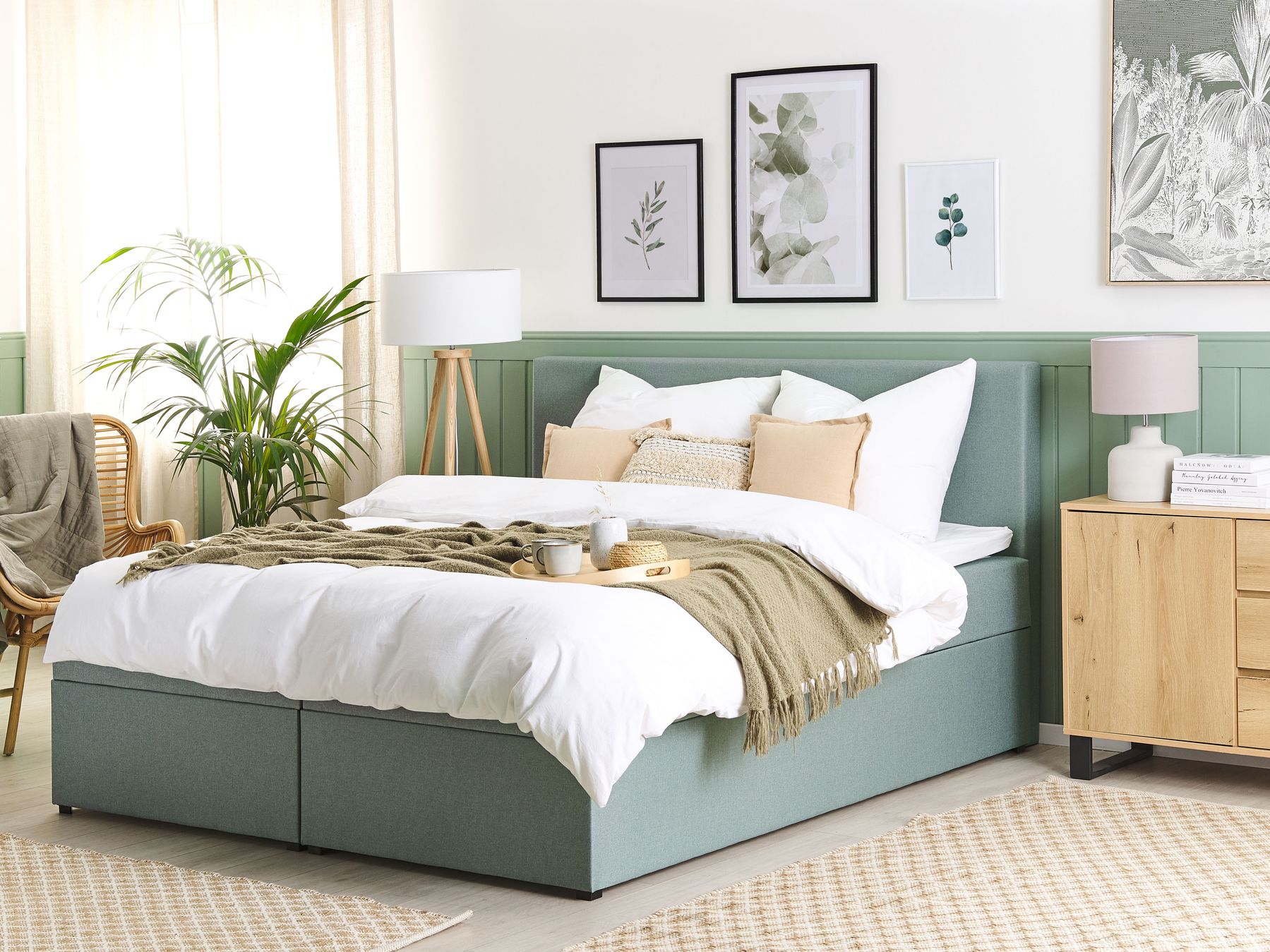 Staande spiegel MALANGE 150 cm rotan naturel