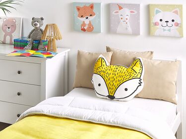 Cotton Kids Cushion Fox 50 x 40 cm Yellow VADODARA