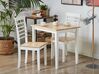 Spisegruppesett bord og 2 stoler hvit/lysetre BATTERS_785843