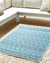 Outdoor Teppich blau 120 x 180 cm mit Zickzack-Muster Kurzflor BALOTRA_786072