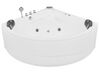 Whirlpool Badewanne weiss Eckmodell mit LED 197 x 140 cm BARACOA_821054