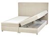 Kontinentálna posteľ s úložným priestorom 160 x 200 cm béžová MINISTER_873585