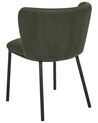 Set of 2 Fabric Dining Chairs Dark Green MINA_872121