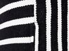 Pouf en coton noir et blanc 50 x 50 x 20 cm SETTAT_830728