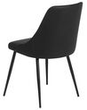 Set of 2 Dining Chairs Faux Leather Black VALERIE_712750