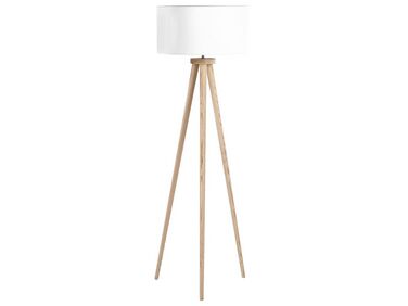 Wooden Tripod Floor Lamp White NITRA