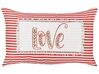 Set of 2 Cotton Cushions Striped 30 x 50 cm Red and White ALSINE_915761