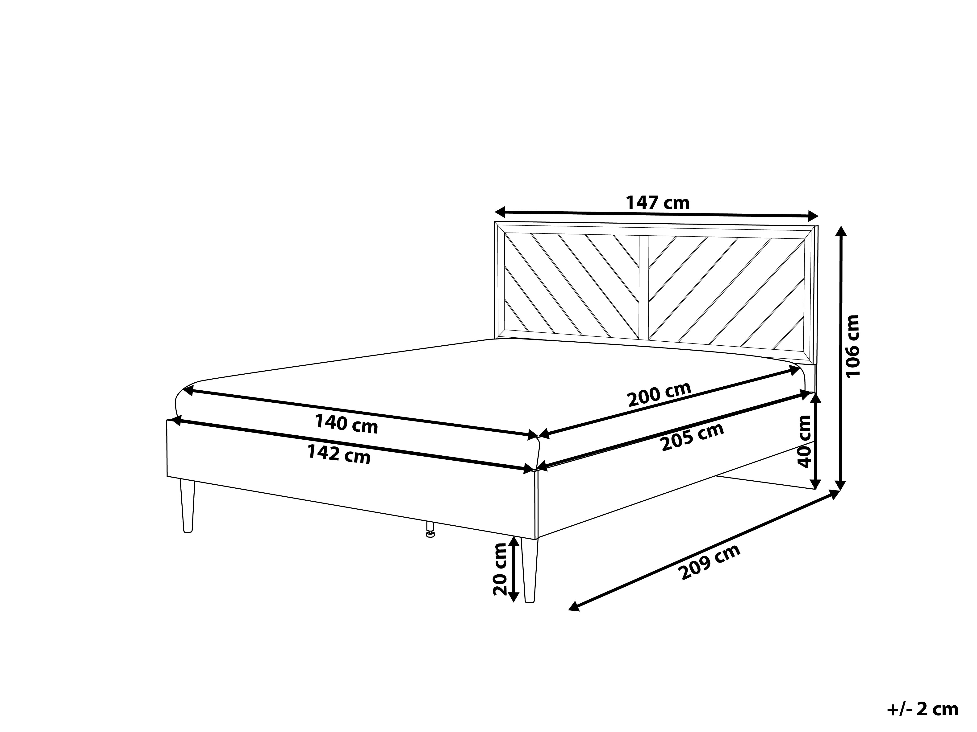 EU Double Size Bed Dark Wood MIALET | Beliani.co.uk