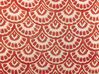 Set di 2 cuscini cotone rosso e bianco crema 45 x 45 cm RHUS_839101