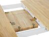 Rozkládací jídelní stůl 120/150 x 80 cm světlé dřevo s bílou HOUSTON_785836