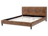EU King Size Bed Frame Cover Brown for Bed FITOU _752847