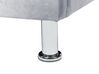 Cama de solteiro com arrumação em veludo cinzento 90 x 200 cm METZ_861415