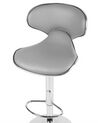 Set of 2 Faux Leather Swivel Bar Stools Grey CONWAY_743466