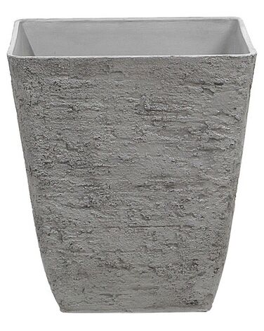 Vaso para plantas em pedra cinzenta 39 x 39 x 43 cm DELOS
