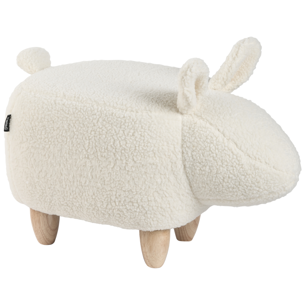 Pufa zwierzak biała BUNNY