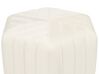 Pouf en velours blanc crème ⌀ 53 cm MURIETTA _860651