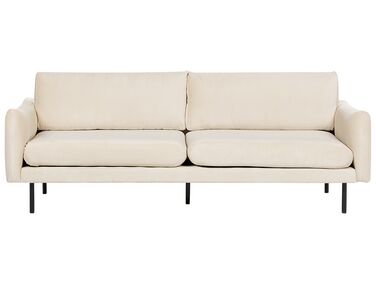 3-personers velour sofa lys beige VINTERBRO